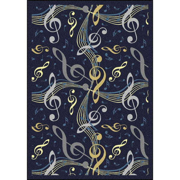 Kid Essentials Virtuoso 3'10" x 5'4" Area Rug in Color Navy