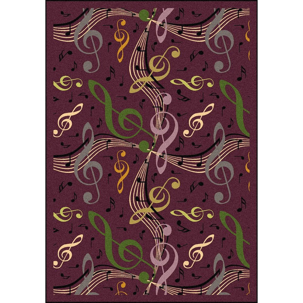 Kid Essentials Virtuoso 3'10" x 5'4" Area Rug in Color Plum