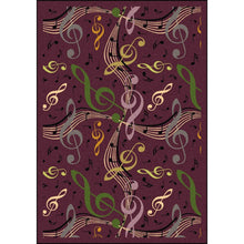Kid Essentials Virtuoso 3'10" x 5'4" Area Rug in Color Plum