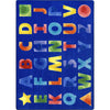 Kid Essentials Watercolor Alphabet 5'4" x 7'8" Area Rug in Color Rainbow