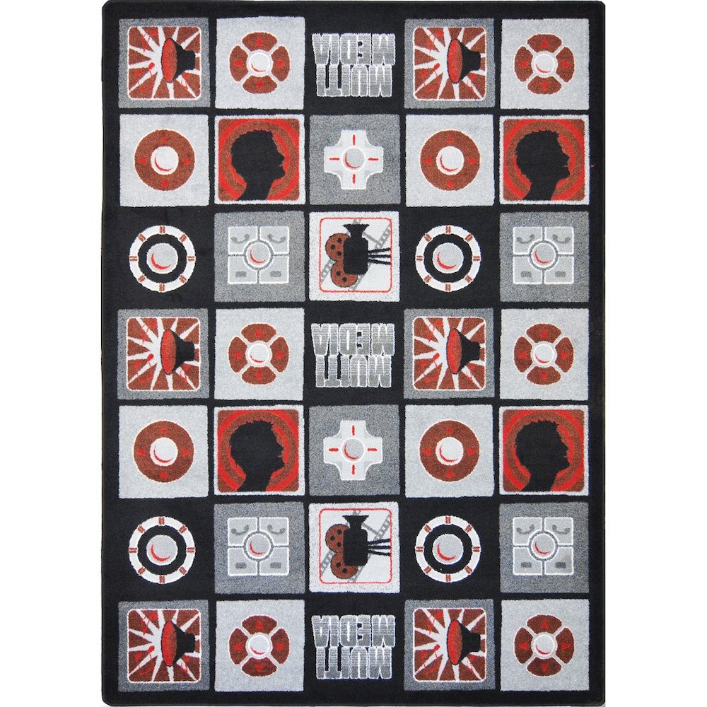 Kid Essentials Wired 3'10" x 5'4" Area Rug in Color Red