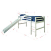 TENT BED WHITE W/BLUE TENT KIT