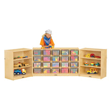 20 Cubbie-Tray Triple Fold-n-Lock - with Clear Trays