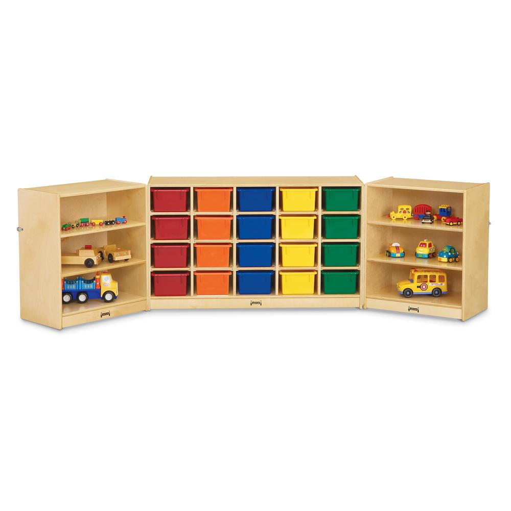 20 Cubbie-Tray Triple Fold-n-Lock - with Clear Trays