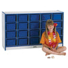 20 Cubbie-Tray Mobile Storage - with Trays - Blue