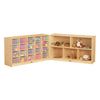 20 Cubbie-Tray Fold-n-Lock - with Clear Trays
