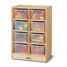 8 Cubbie-Tray Mobile Unit - with Clear Trays