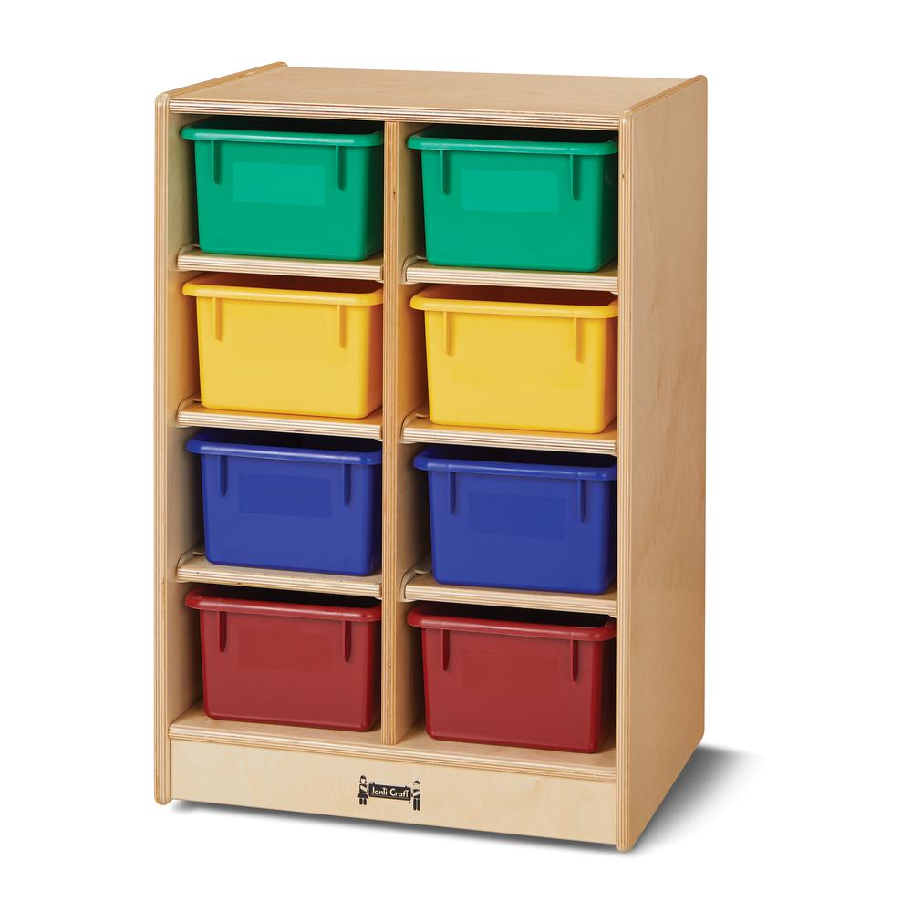 8 Cubbie-Tray Mobile Unit - with Colored Trays