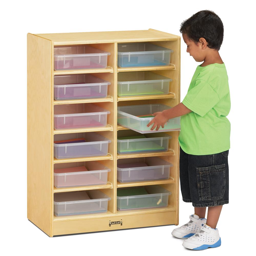 12 Paper-Tray Mobile Storage - with Clear Paper-Trays