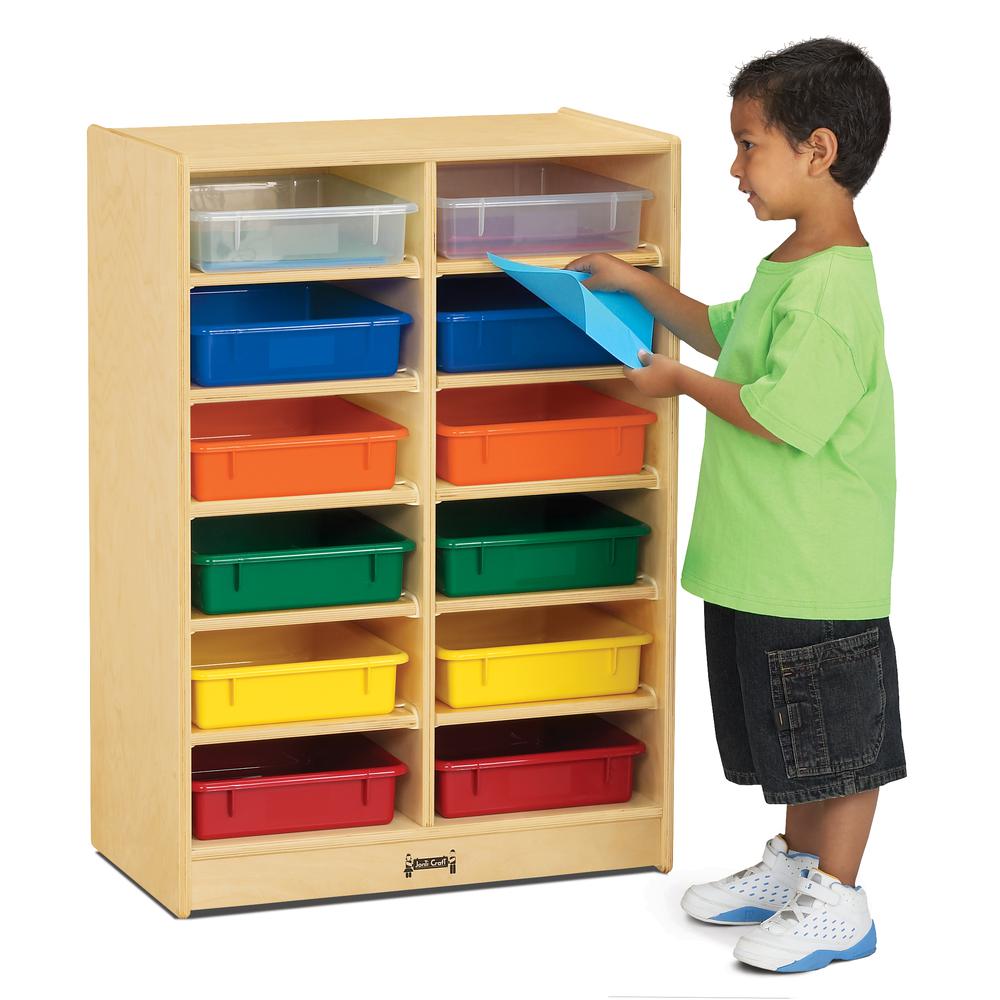12 Paper-Tray Mobile Storage - with Clear Paper-Trays