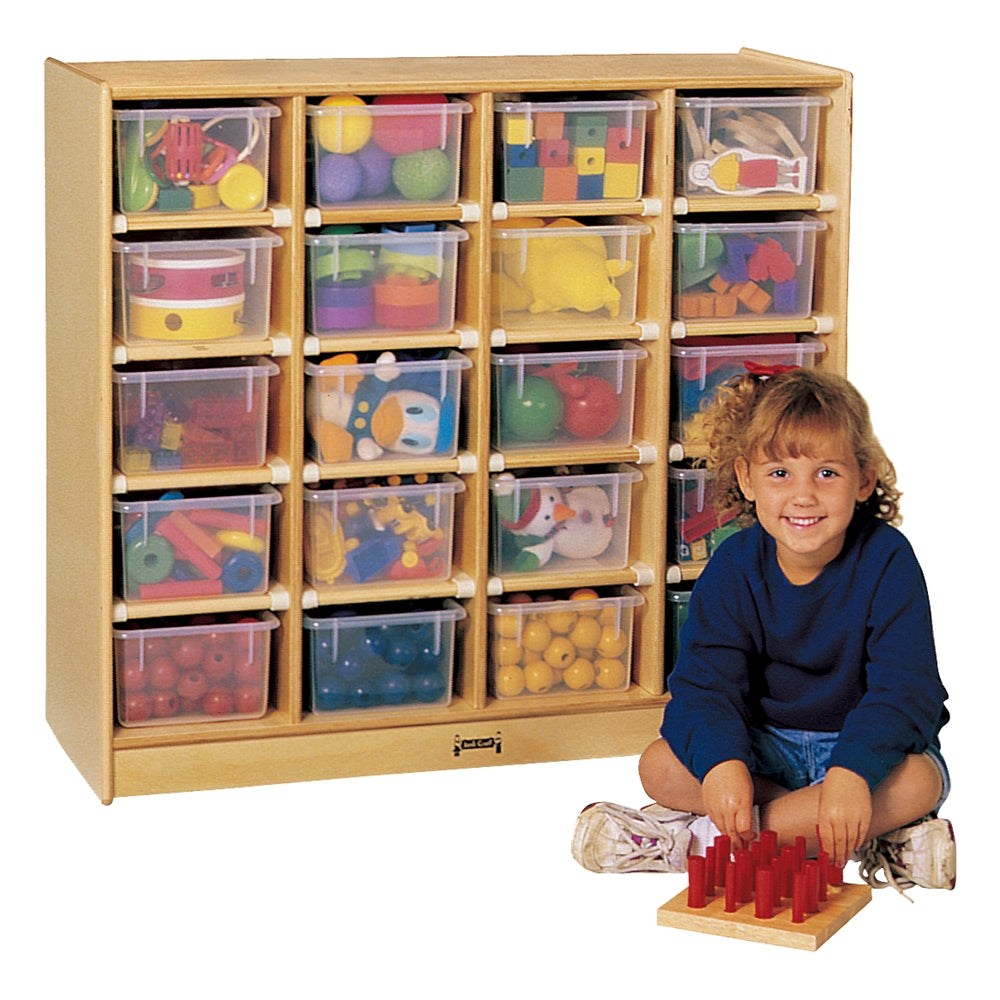 20 Cubbie-Tray Mobile Unit - with Clear Trays
