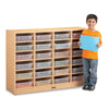 24 Paper-Tray Mobile Storage - with Clear Paper-Trays Brown