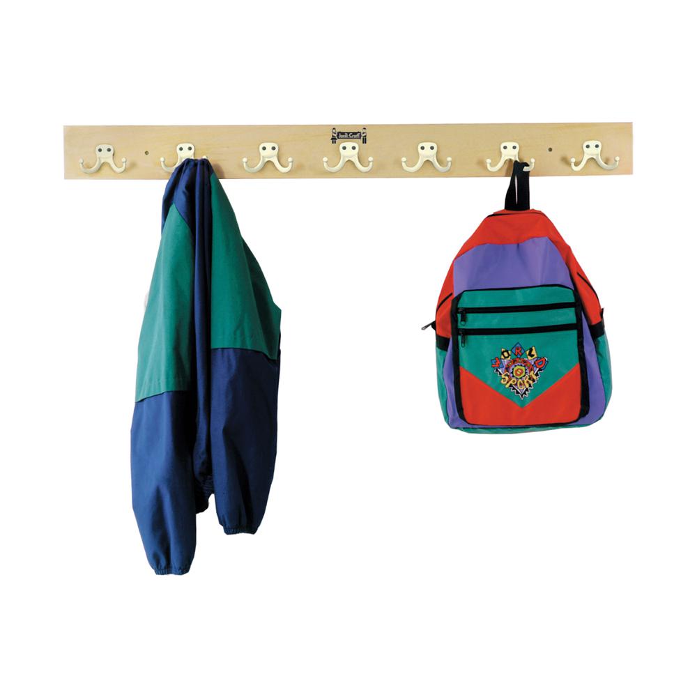 Wall Mount Coat Rail - 7 Hooks