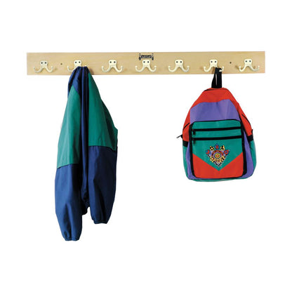 Wall Mount Coat Rail - 7 Hooks
