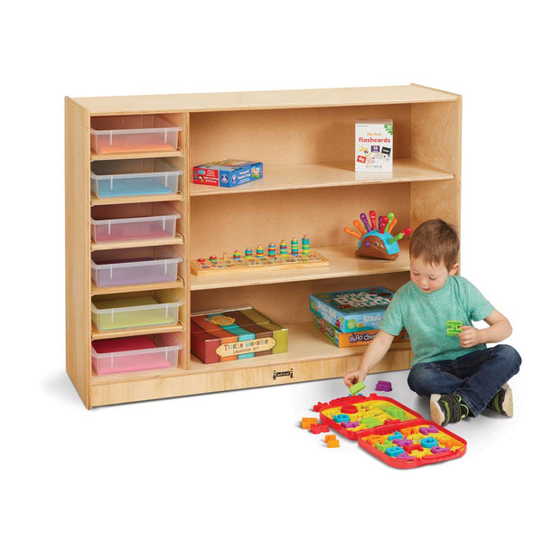 Adjustable Combo Mobile Straight-Shelf - with clear Paper-Trays