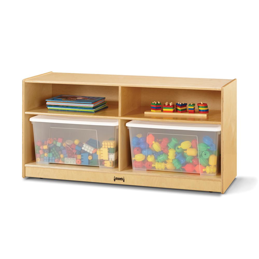 Jonti-Craft® Toddler Jumbo Tote Storage – with Clear Totes + Lids