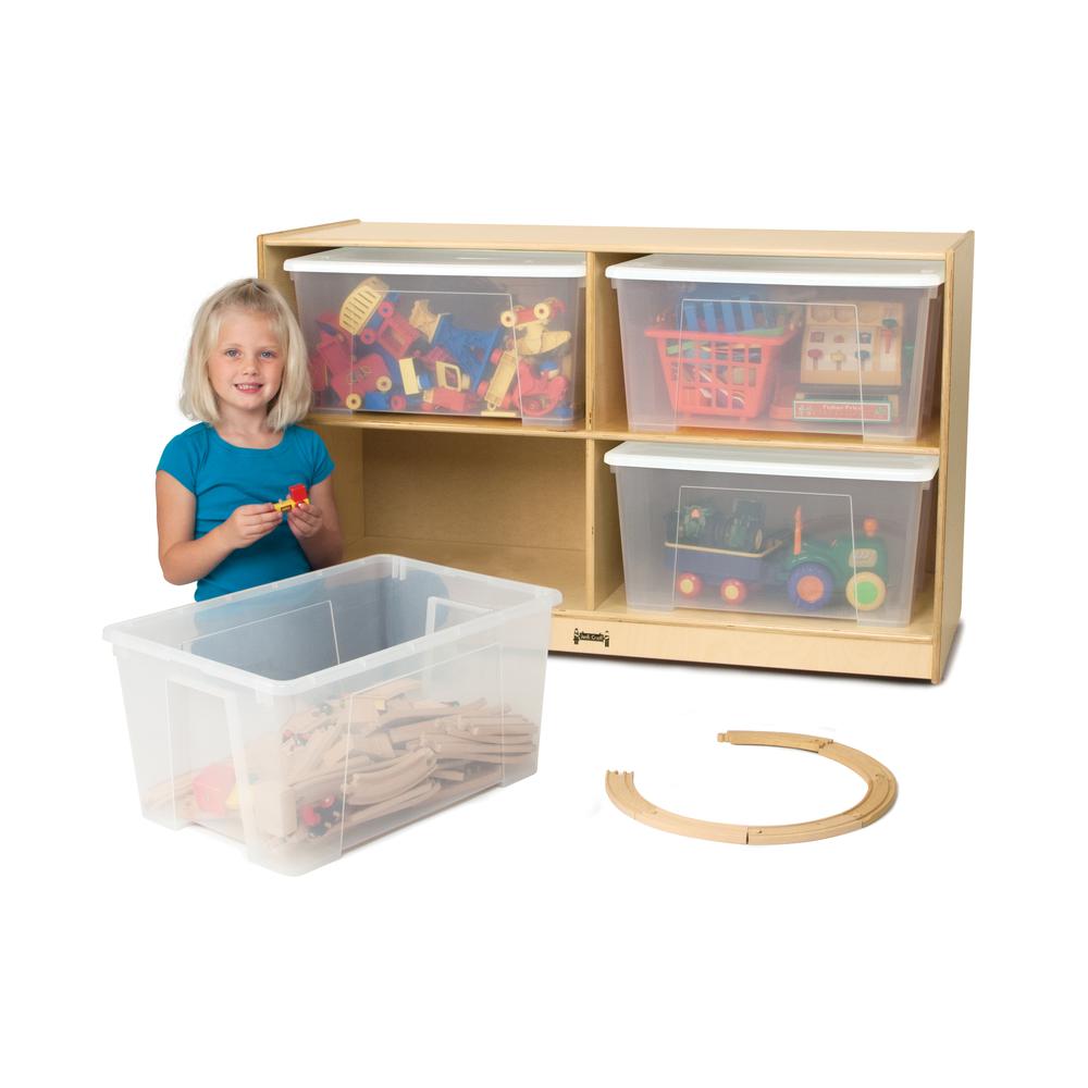 Jumbo Tote Storage – with Clear Jumbo Totes + Lids