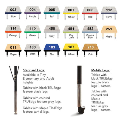 Rectangle Activity Table - 30" X 48", Mobile - Gray/Purple/Gray