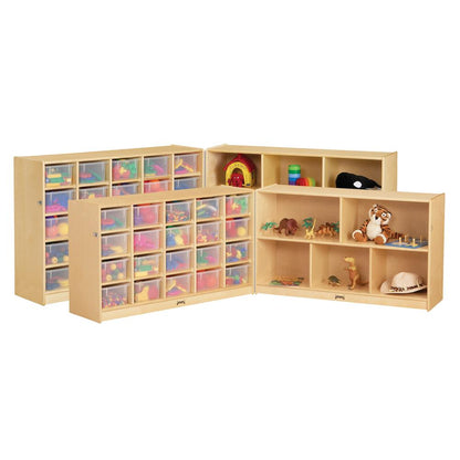 25 Cubbie-Tray Mobile Fold-n-Lock - with Clear Trays