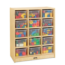 15 Cubbie-Tray Mobile Unit – with Clear Trays