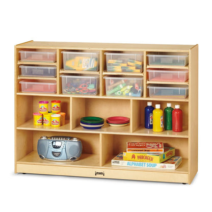 Super-Sized Combo Mobile Storage Unit - with Clear Bins