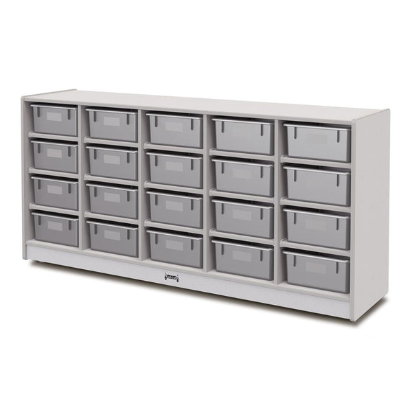 20 Tub Mobile Storage - with Tubs Grey