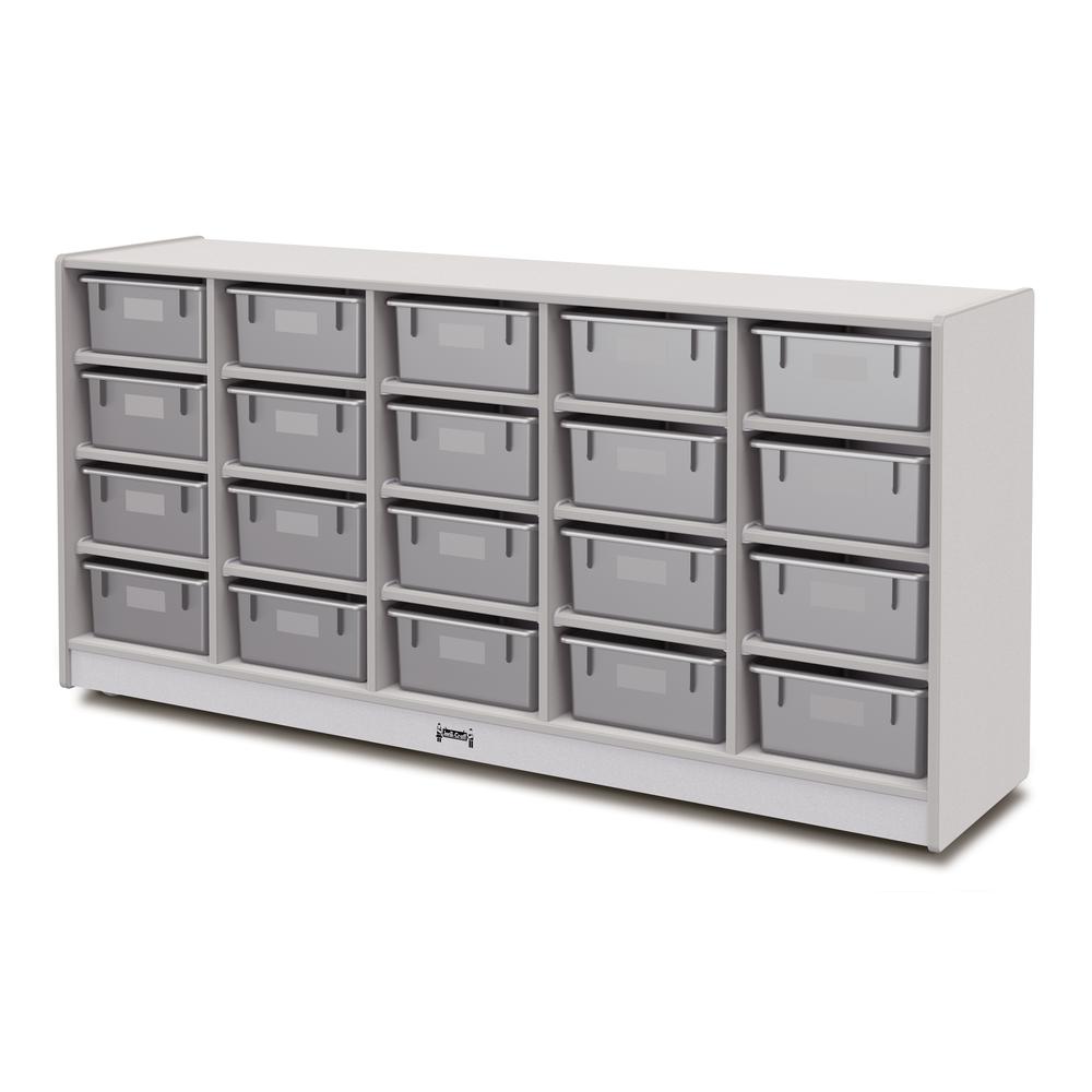 20 Tub Mobile Storage - with Tubs Grey