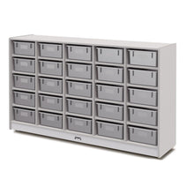 25 Tub Mobile Storage - with Tubs Grey