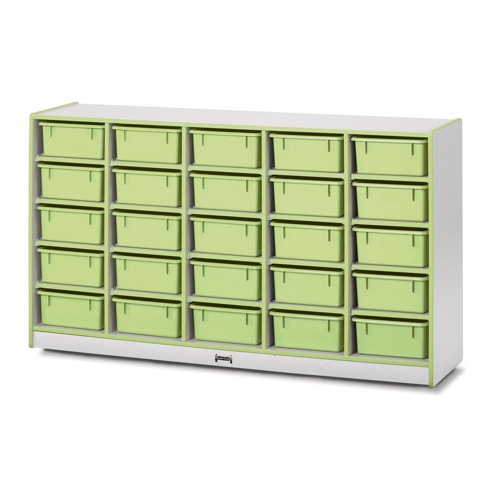 25 Tub Mobile Storage - with Tubs Key Lime