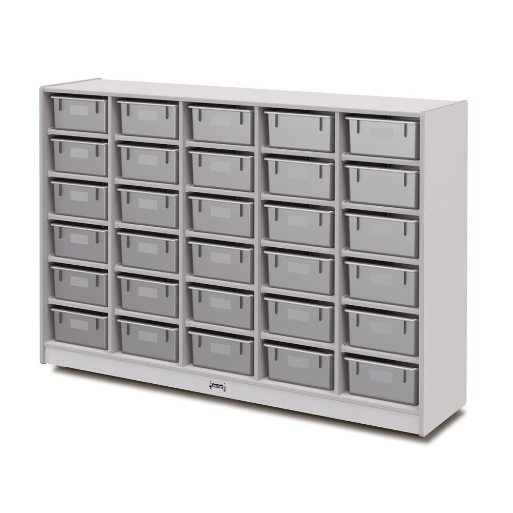 30 Tub Mobile Storage - with Tubs Gray