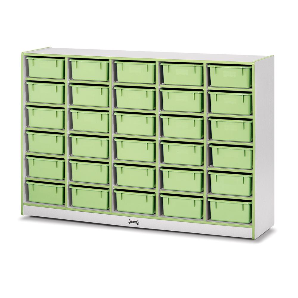 30 Tub Mobile Storage - with Tubs Key Lime