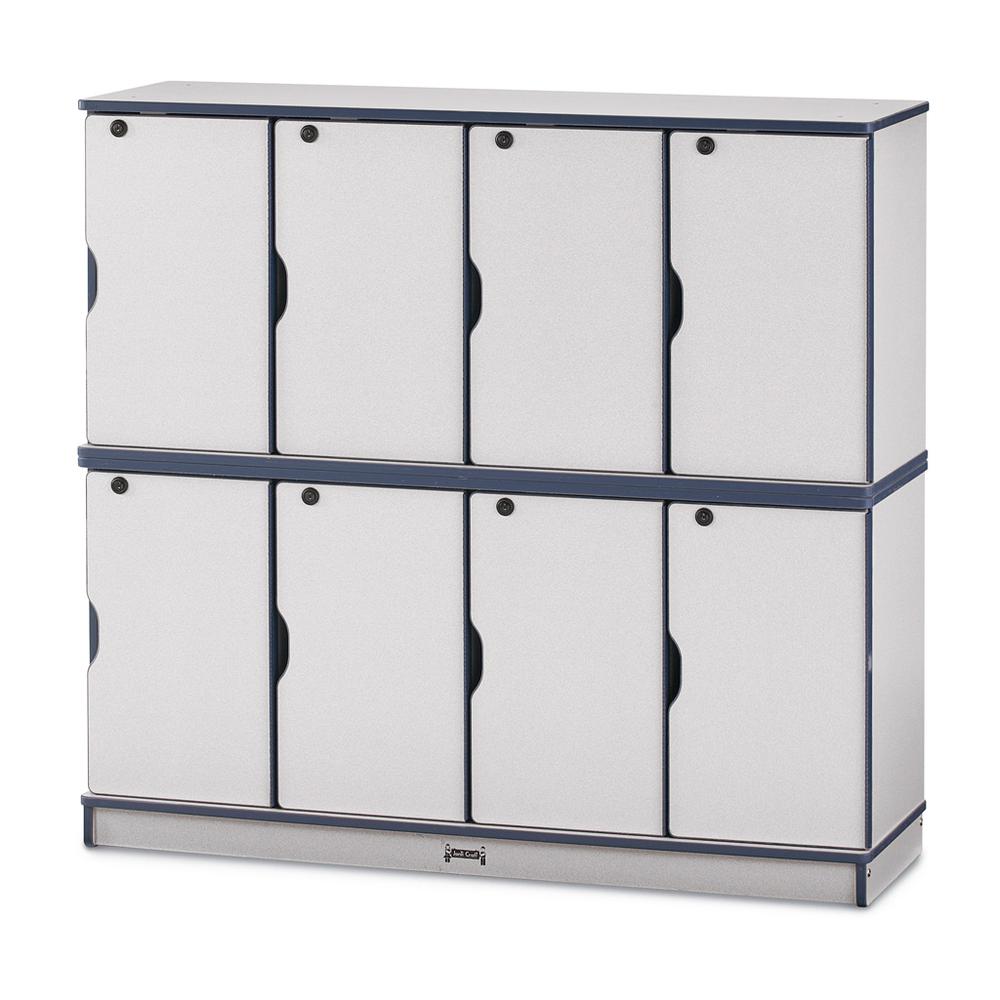 Stacking Lockable Lockers - Single Stack - Navy