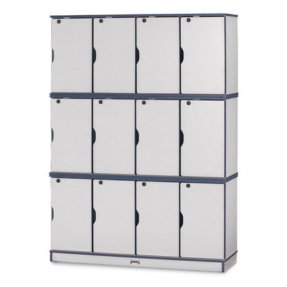 Stacking Lockable Lockers - Single Stack - Navy