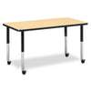 Rectangle Activity Table - 24" X 48", Mobile - Maple/Black/Black