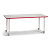 Rectangle Activity Table - 30" X 60", Mobile - Gray/Red/Gray