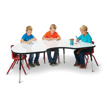 Berries® Kidney Dry Erase Table - 72" x 48", Mobile - Write-n-Wipe/Black/Black