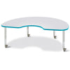 Kidney Activity Table - 48" X 72", Mobile - Gray/Teal/Gray