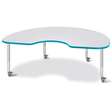 Kidney Activity Table - 48" X 72", Mobile - Gray/Teal/Gray