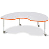 Kidney Activity Table - 48" X 72", Mobile - Gray/Orange/Gray