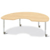 Kidney Activity Table - 48" X 72", Mobile - Maple/Maple/Gray
