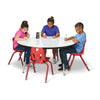 Berries® Round Dry Erase Table - 48" Diameter, Mobile - Write-n-Wipe/Black/Black