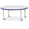 Round Activity Table - 48" Diameter, Mobile - Gray/Purple/Gray