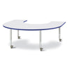 Horseshoe Activity Table - 66" X 60", Mobile - Gray/Purple/Gray