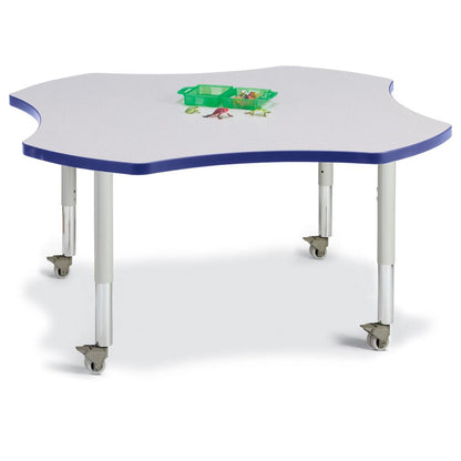 Four Leaf Activity Table - 48", Mobile - Gray/Purple/Gray