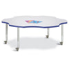 Six Leaf Activity Table - 60", Mobile - Gray/Purple/Gray
