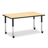 Rectangle Activity Table - 30" X 48", Mobile - Maple/Black/Black