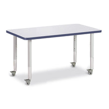 Rectangle Activity Table - 24" X 36", Mobile - Gray/Navy/Gray