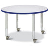 Round Activity Table - 36" Diameter, Mobile - Gray/Purple/Gray