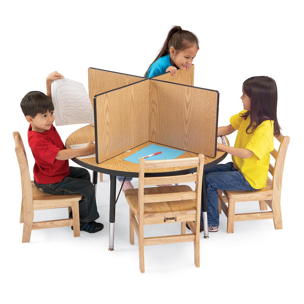 Study Carrel - 6 Carrels - Large - Oak/Black