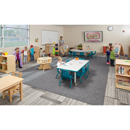 Rectangle Activity Table - 30" X 60", Mobile - Gray/Teal/Gray